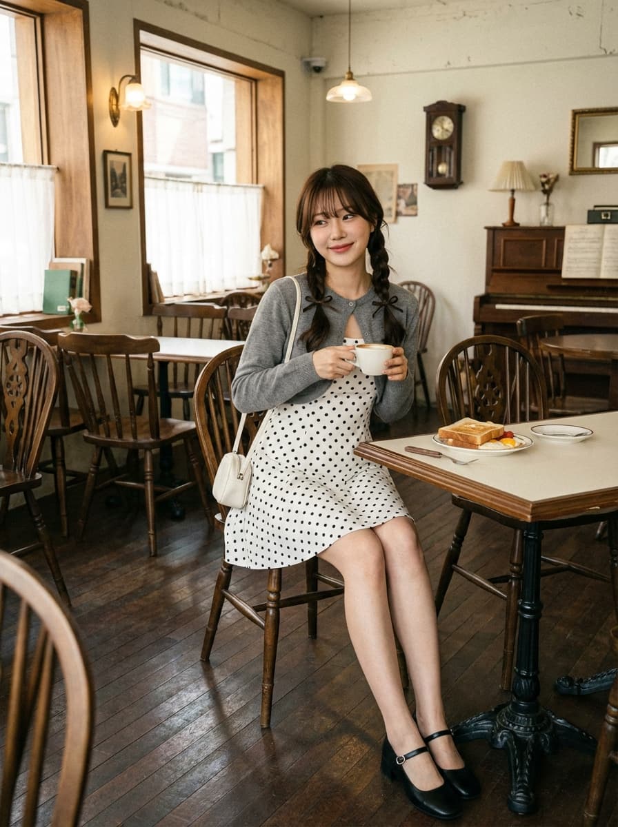 レトロキュートなカフェスタイル