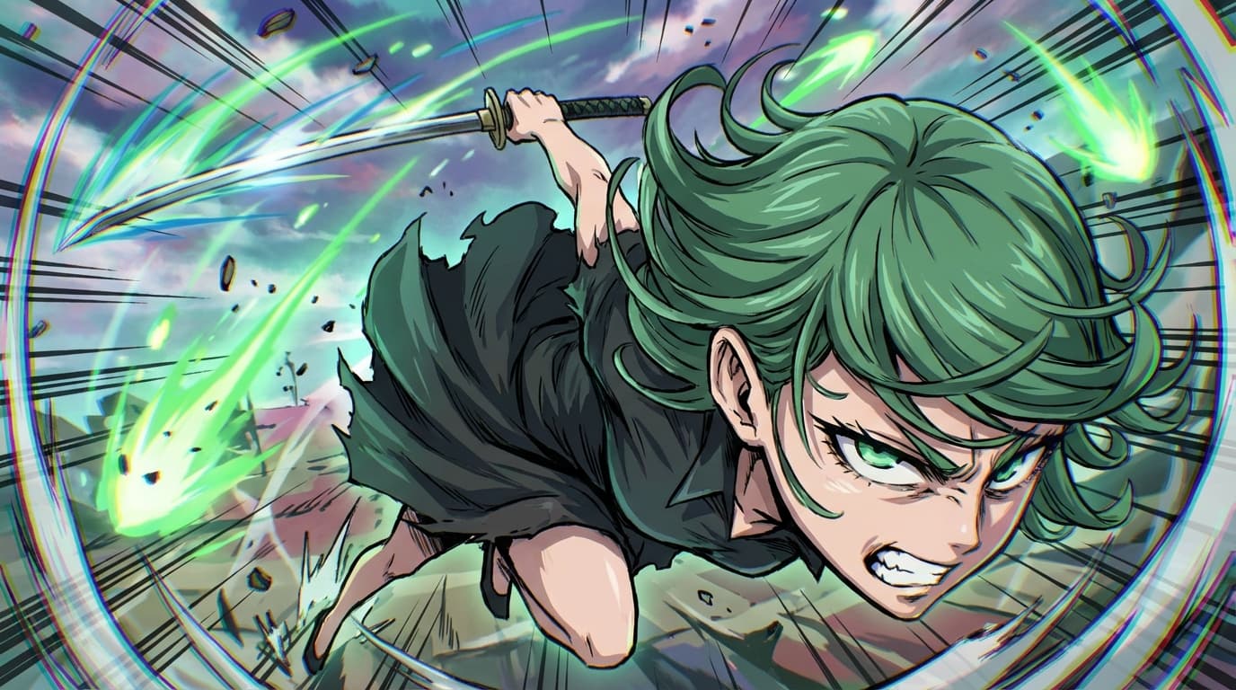 緑髪剣士の爆進